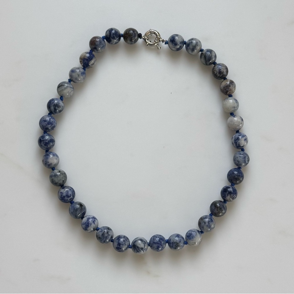 NWOT Tuckernuck Blue Spot Jasper Necklace